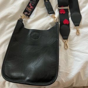 Black leather crossbody